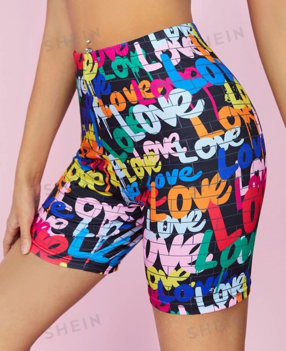 Biking Cycling Shorts Love Graffiti