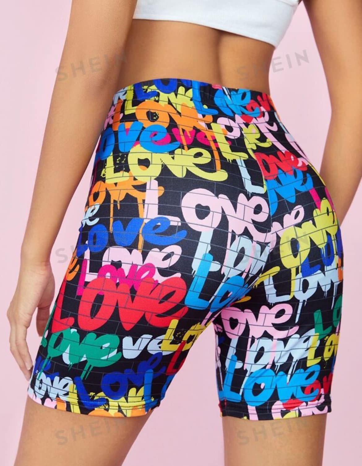 Biking Cycling Shorts Love Graffiti